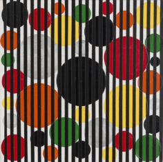 Rico Gatson, Untitled (Colorful Dots and Black Lines), 2016