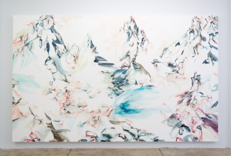 Elisa Johns  Palisade Basin, 2017  Oil on canvas  96h x 156w in 243.84h x 396.24w cm