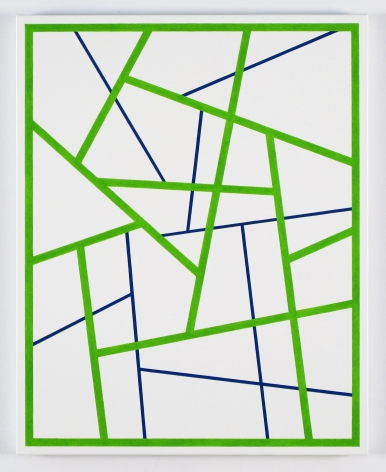 Cary Smith, Straight Lines #7 (bright green-blue), 2015