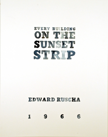 Amy Park, Ed Ruscha&#039;s Every Building on the Sunset Strip, title page, 2016