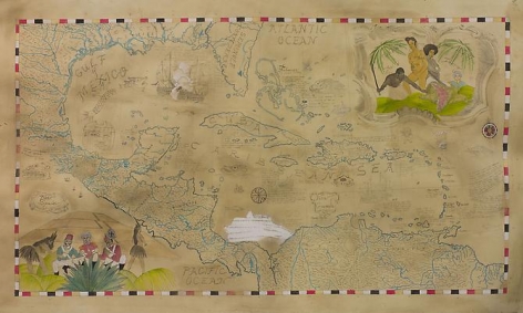 Map of The West Indies, Nueva Espana (New Spain), Nueva Granada (New Granada), And The Northern Territories. 